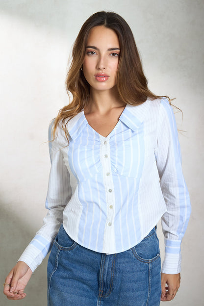Sleek Cotton Crop Shirt