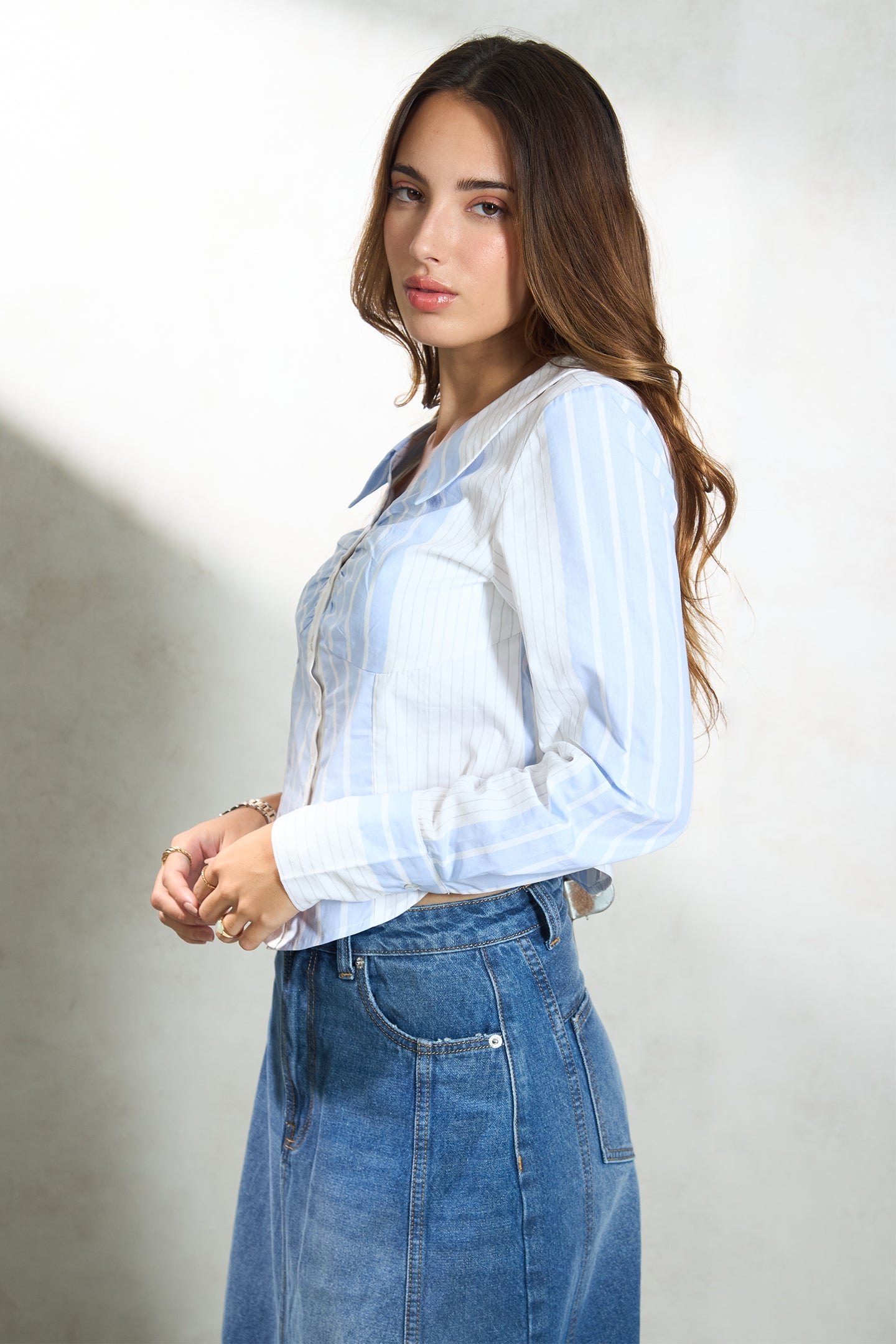 Sleek Cotton Crop Shirt