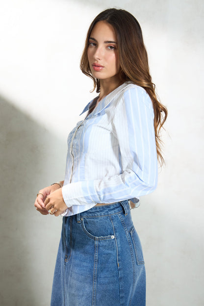 Sleek Cotton Crop Shirt