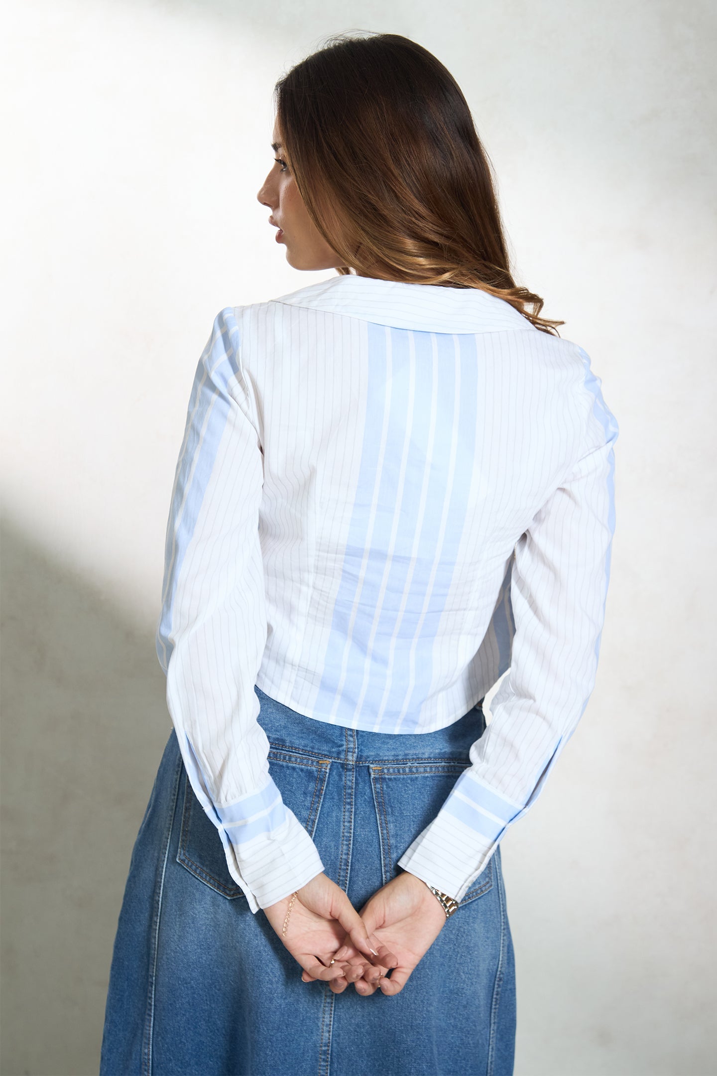 Sleek Cotton Crop Shirt