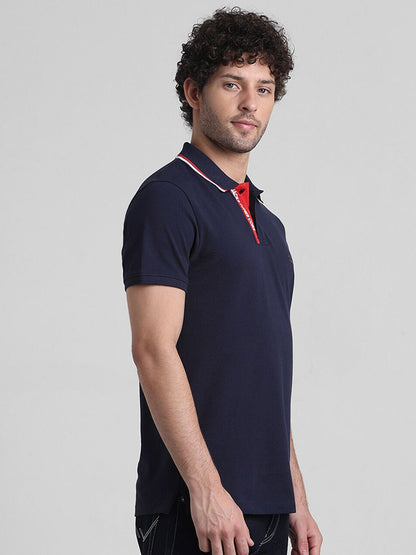 Polo Collar Slim Fit Cotton T-shirt