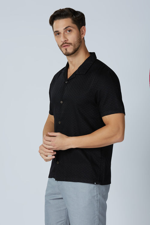 Cotton Jacquard Traveler Shirt