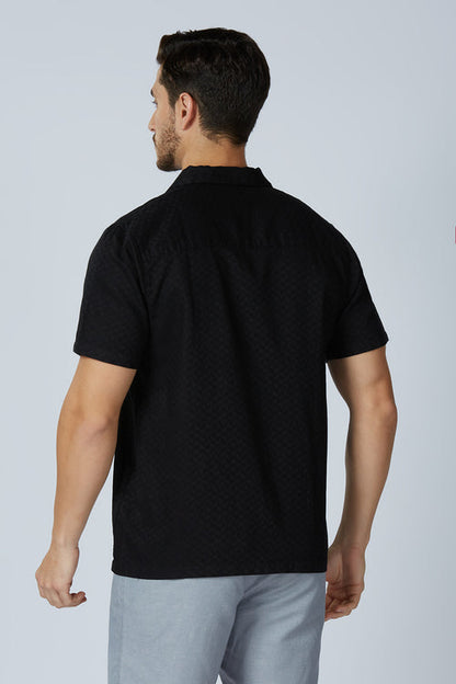 Cotton Jacquard Traveler Shirt