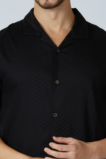 Cotton Jacquard Traveler Shirt