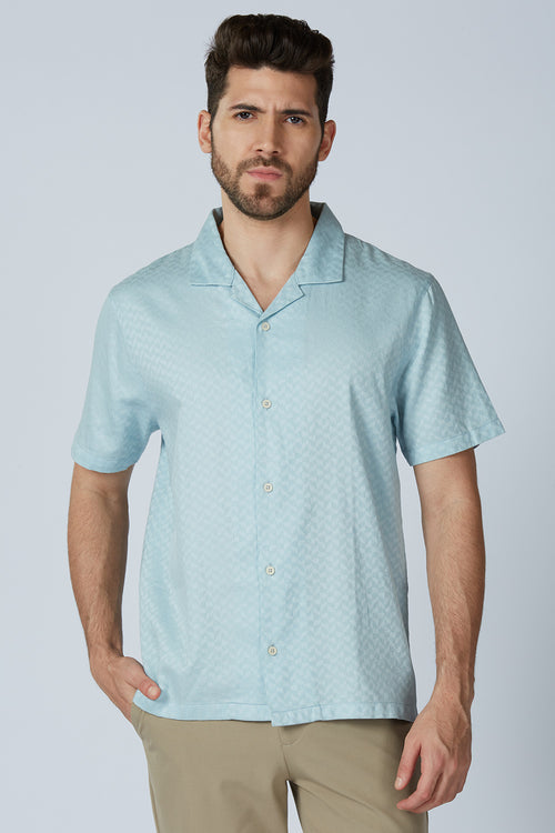 Cotton Jacquard Traveler Shirt