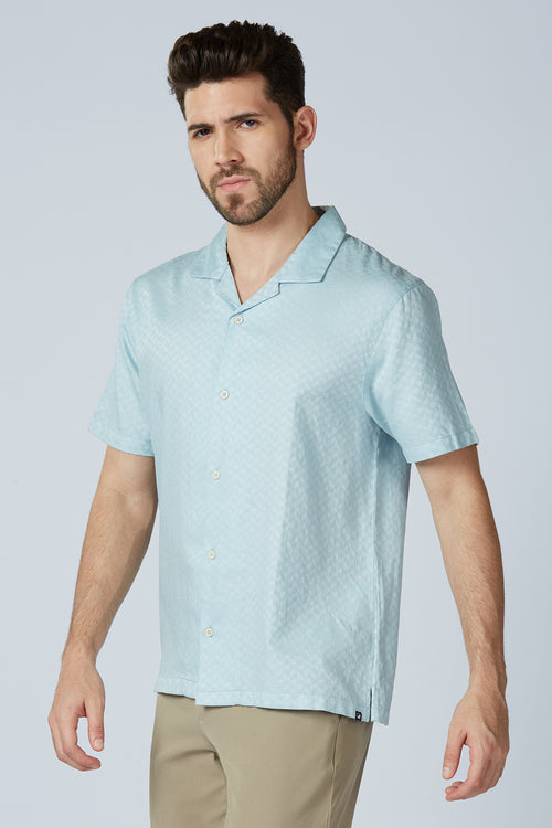 Cotton Jacquard Traveler Shirt