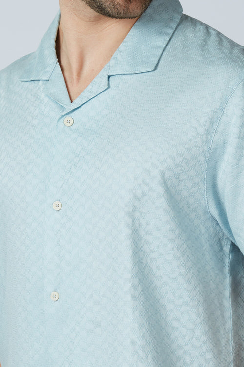 Cotton Jacquard Traveler Shirt