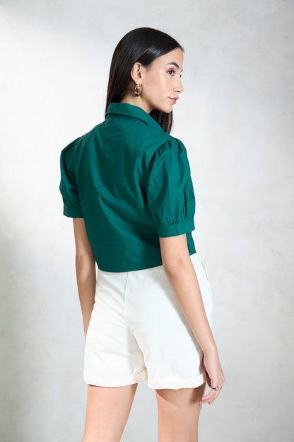 Cotton Puff Sleeve Shirt