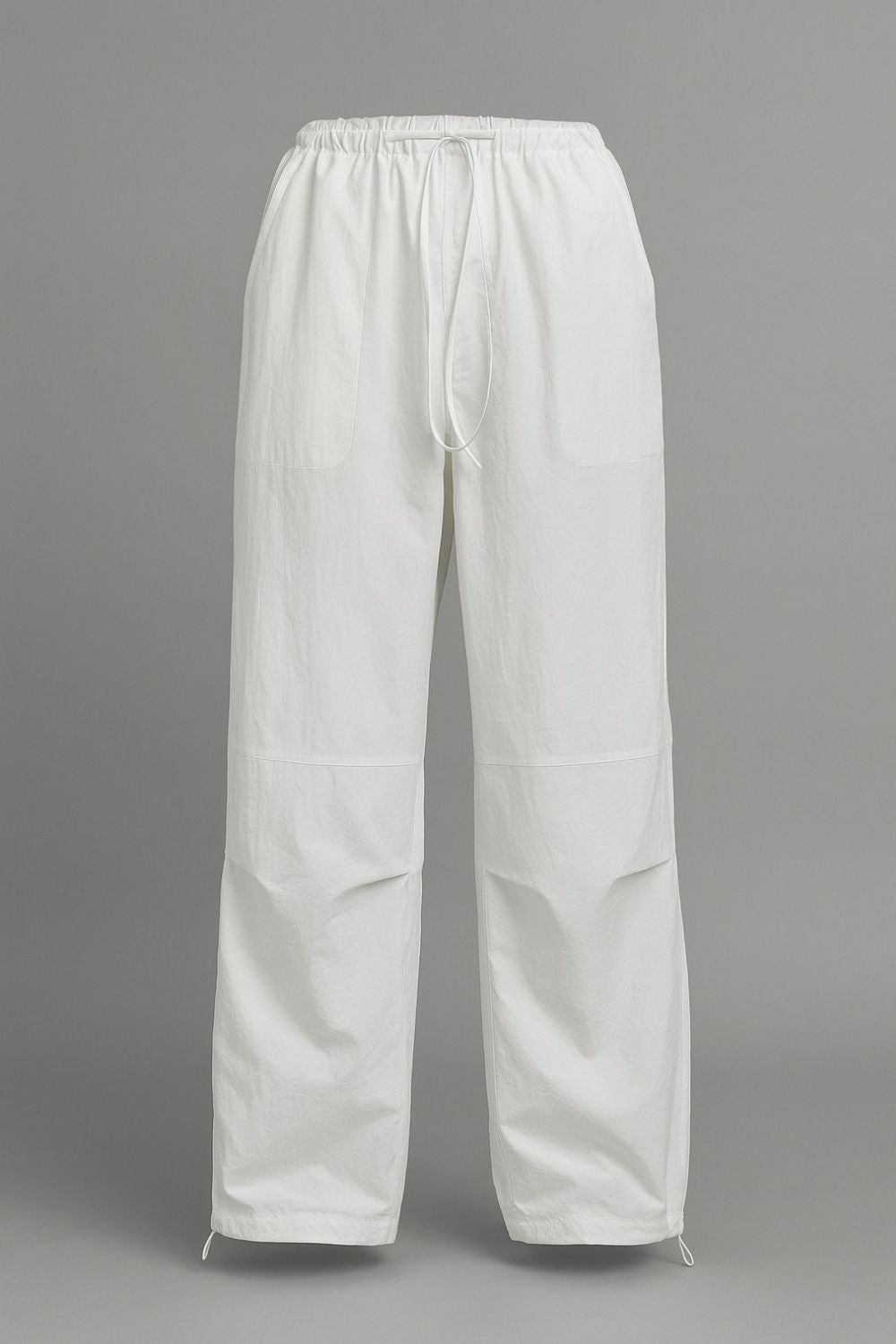 White Oversized Poplin Pants