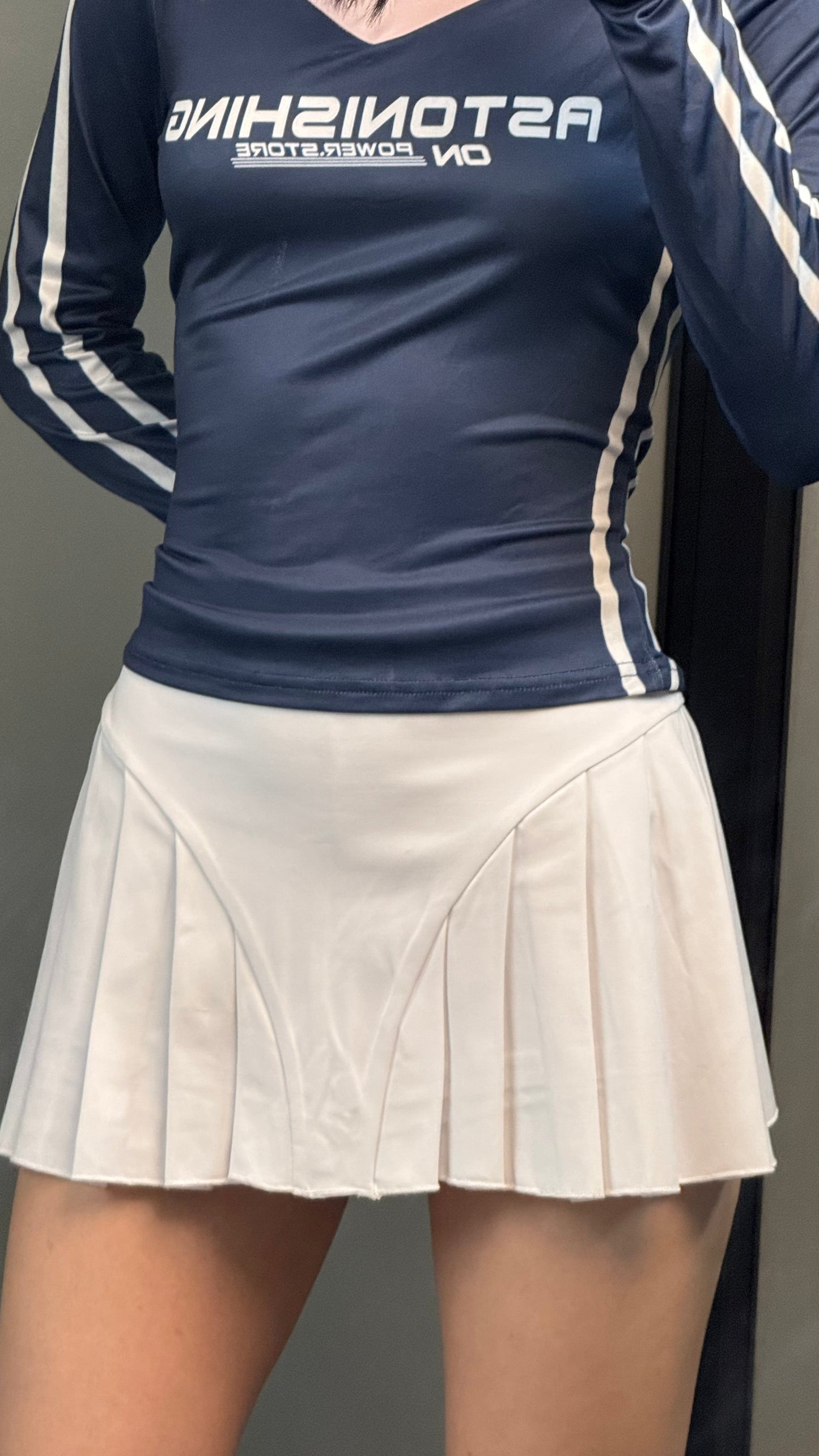 White Rival tennis skort