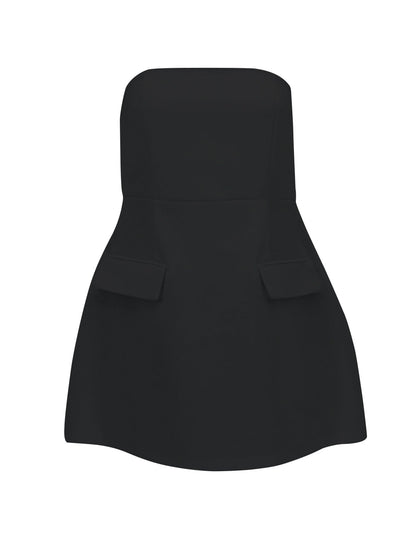 Black Tube Peplum Dress