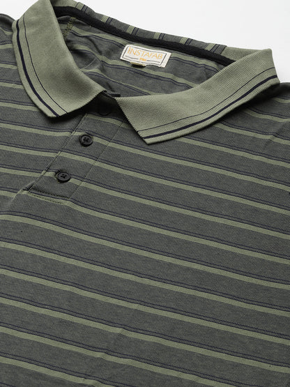 Striped Half Sleeve Casual T-Shirt