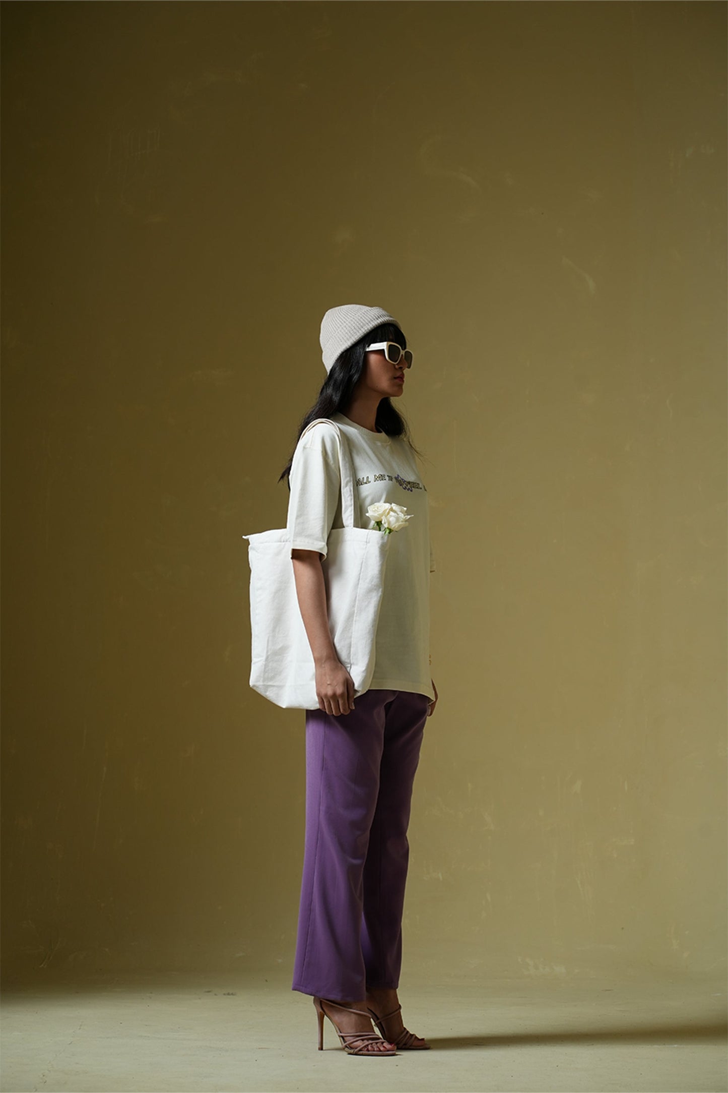 Call Me Cream Oversized T-Shirt