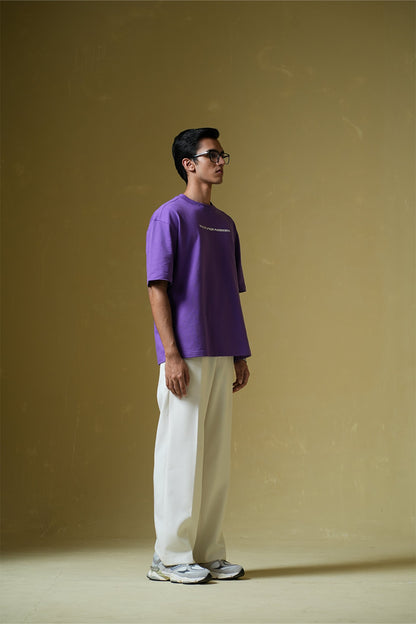 Wait For Nobody Purple Oversized T-Shirt