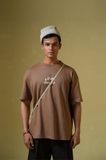 Sky Society Light brown oversized t-shirt