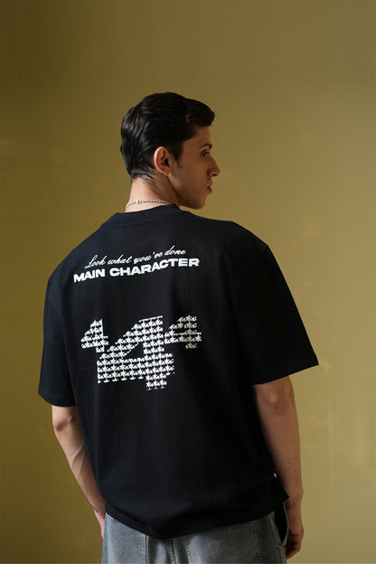 Star Boy Black Oversized T-Shirt