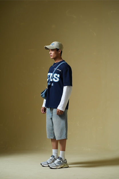 Zeus Navy blue oversized t-shirt
