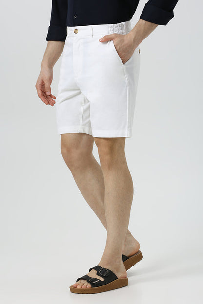 Cotton White Marina Shorts