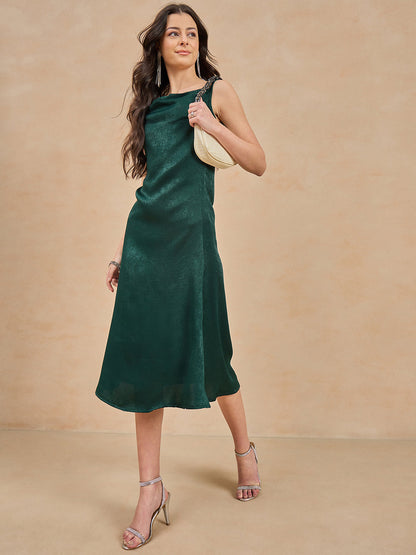 Cowl Neck Midi Dress