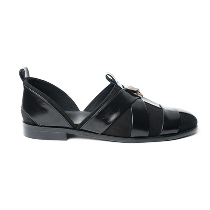 Monkstory Criss Cross Slip-On Sandal - Black