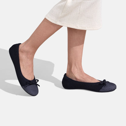 Neeman's Everyday Ballet Flats for Women | Soft Knit Upper, Cushioned Insole & Textured Toe | Stylish, Comfortable & Versatile for Work or Casual Wear