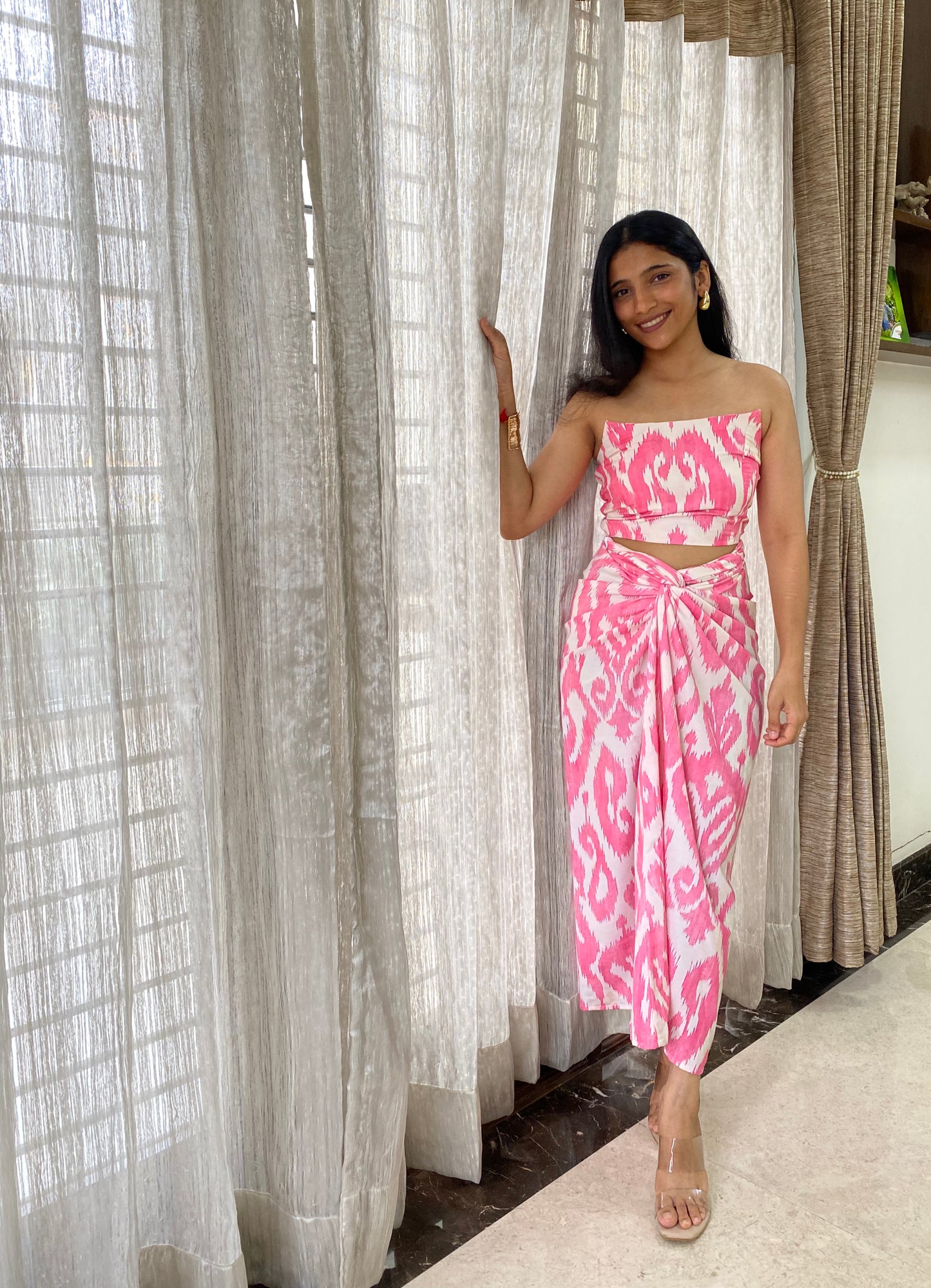 Ikkat Draped Co-ord Set