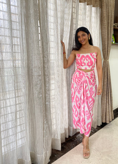 Ikkat Draped Co-ord Set