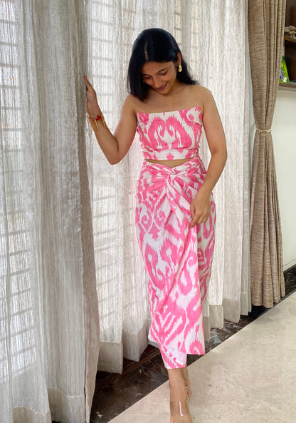 Ikkat Draped Co-ord Set