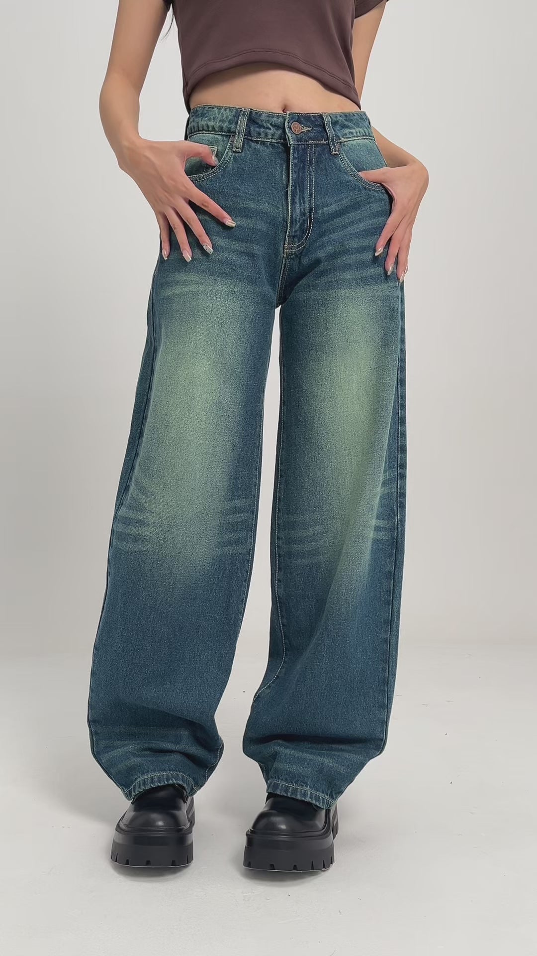 Interstellar Blue Baggy Jeans
