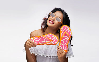 Neeman's Printed Flip Flops for Women | Comfortable and Light Weight Slippers