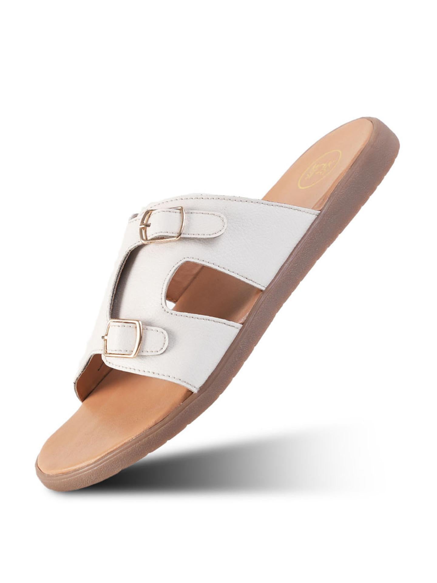 T-Rad Classic Double Monk Strap Sandals - White - UK 8 EU 42