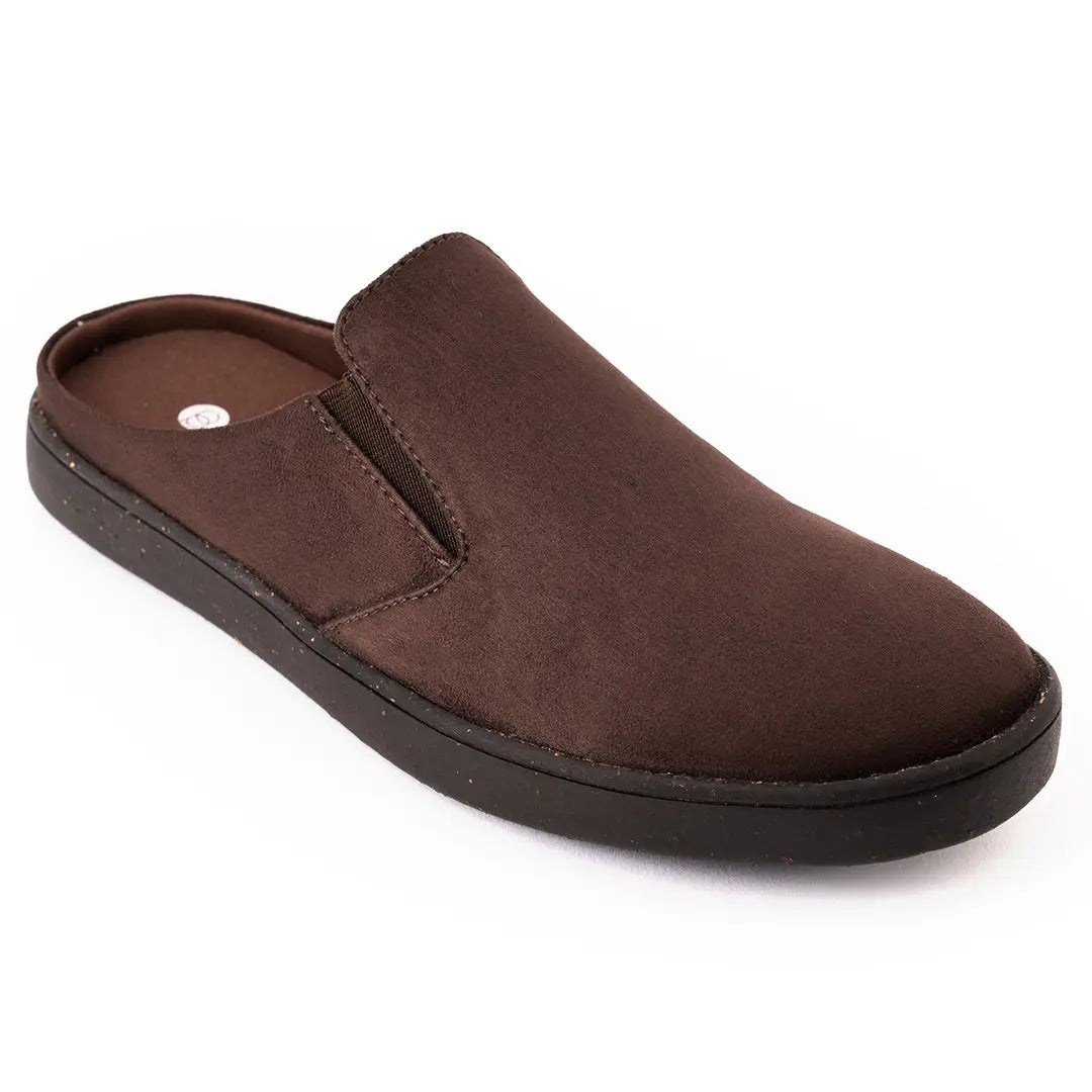 Paaduks Nest Mules Vegan Suede Brown Men Slip-ons