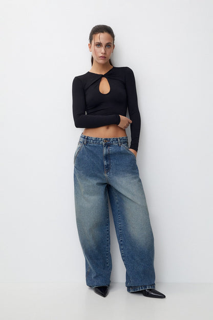 MWB Long Sleeve Top With Cut Out Detail