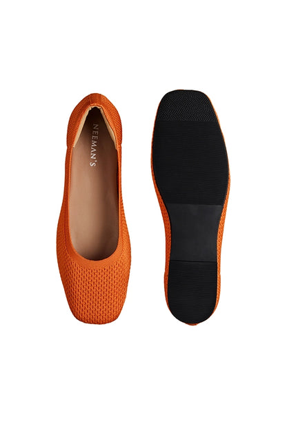 Neeman's Plush Square Ballerinas for Women | Flats & Slip On Casual Shoes | Comfortable & Flexible