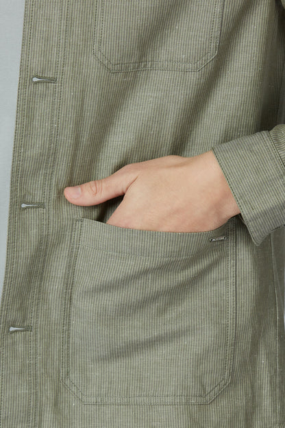 Linen Cotton Cypress Green Camp Shacket
