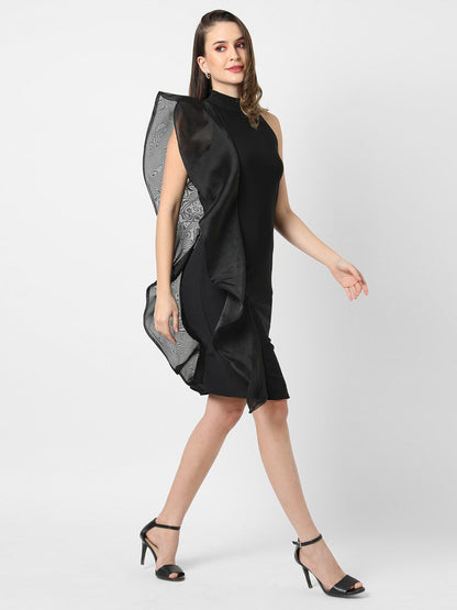 Women Black Party Sheath Dress