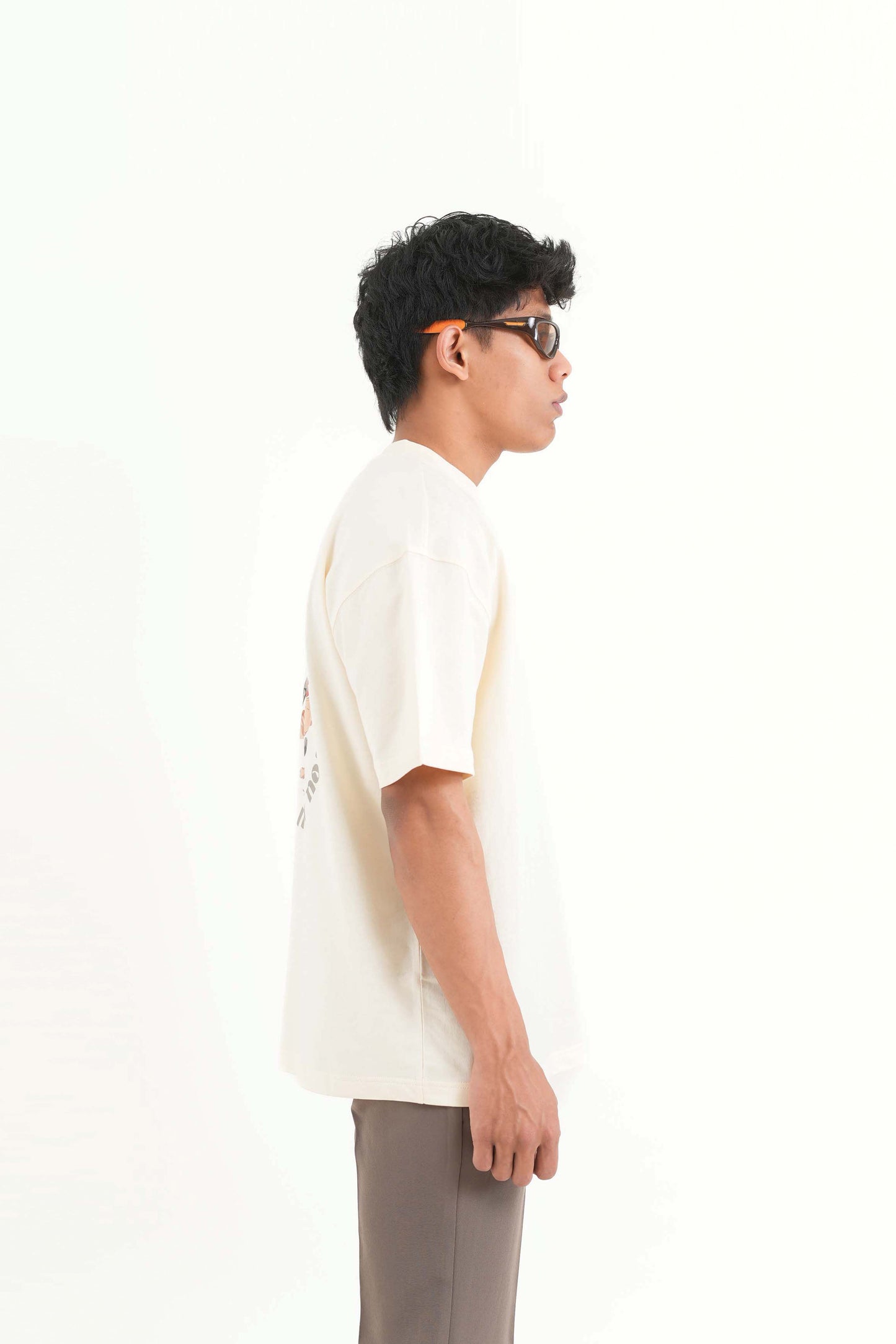 Beautiful Cream Oversized T-Shirt