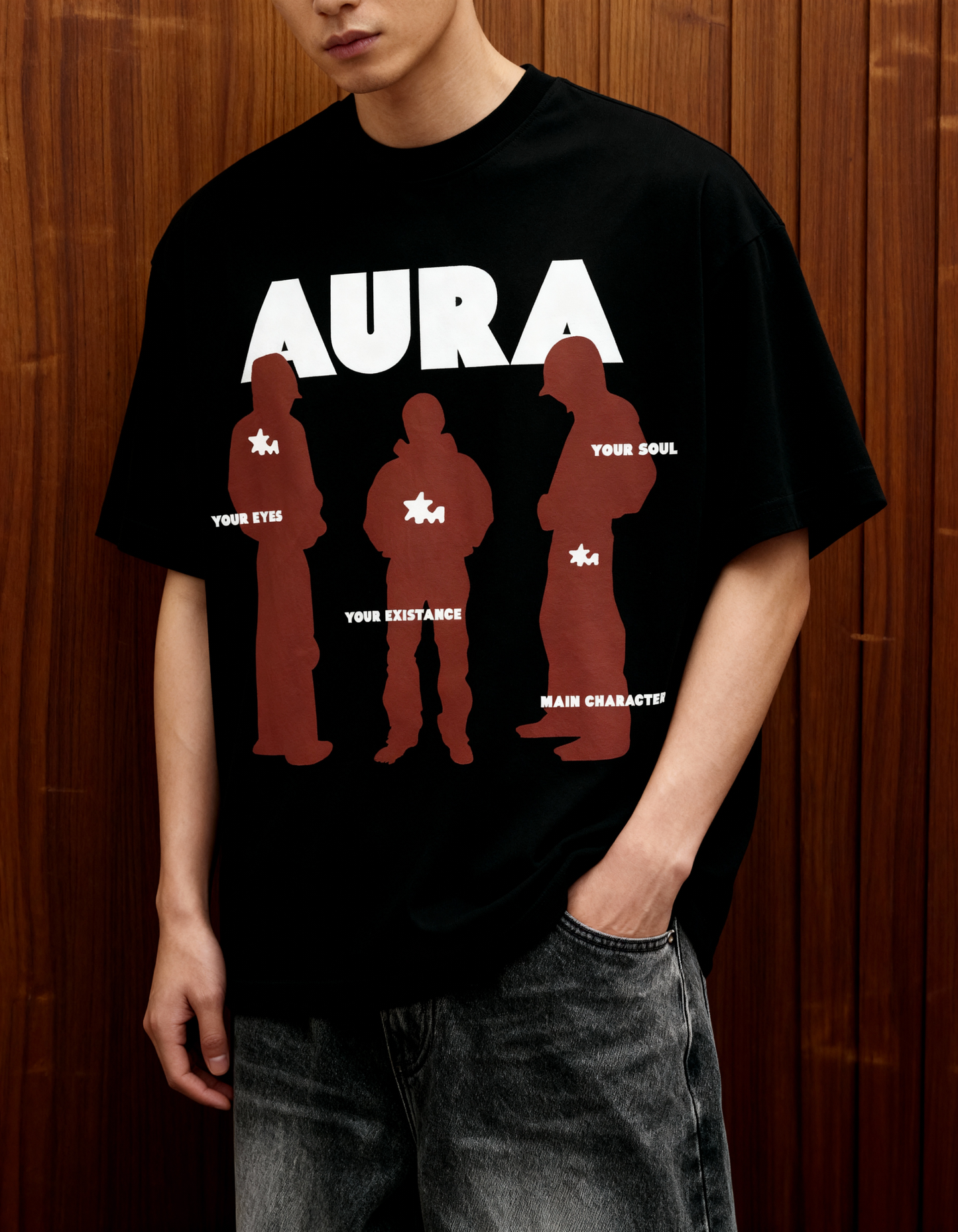 Aura Black Oversized T Shirt