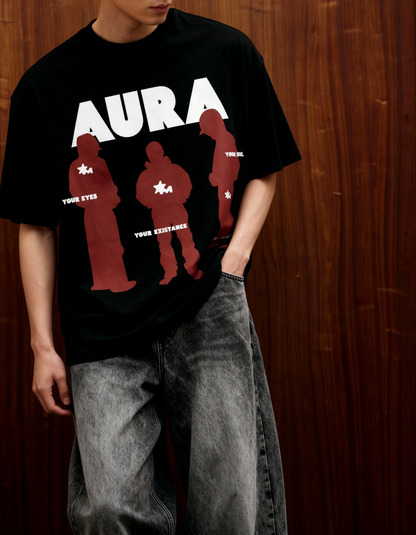 Aura Black Oversized T Shirt