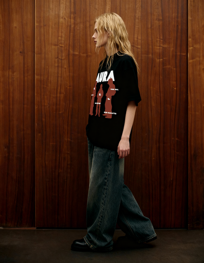 Aura Black Oversized T Shirt
