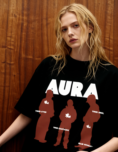 Aura Black Oversized T Shirt