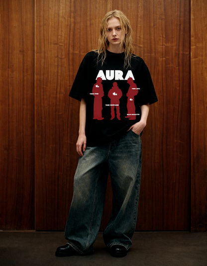Aura Black Oversized T Shirt