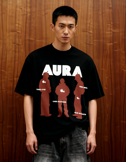 Aura Black Oversized T Shirt
