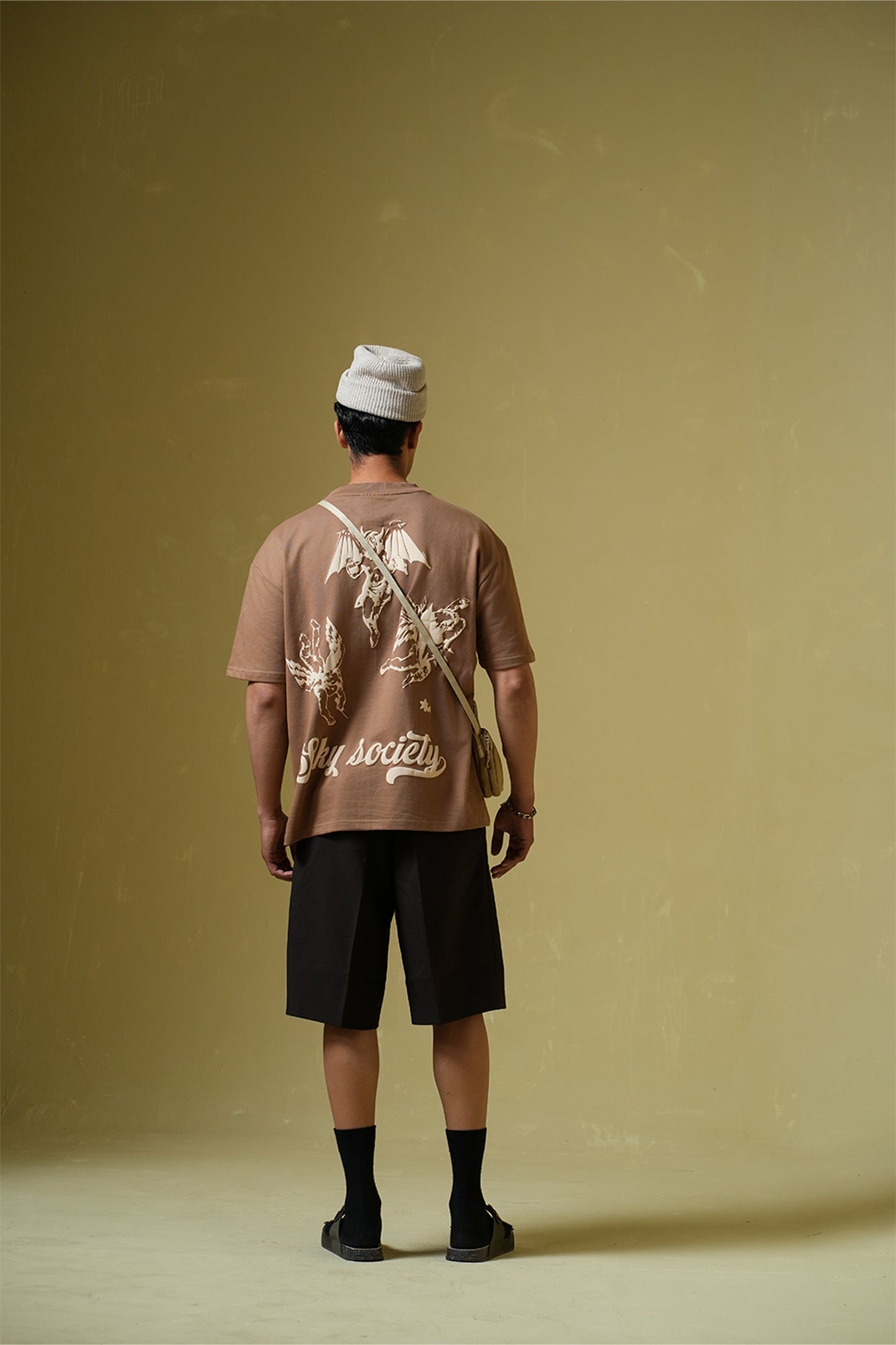 Sky Society Light brown oversized t-shirt