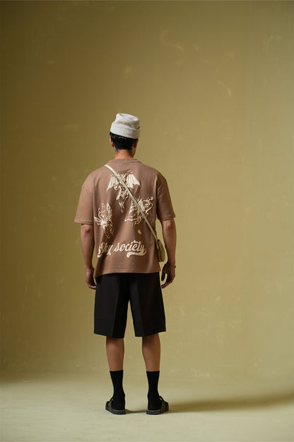 Sky Society Light brown oversized t-shirt