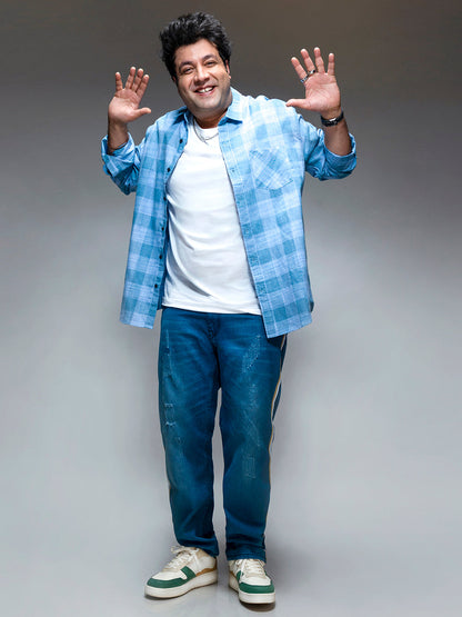 Cotton Blue Checks Shirt