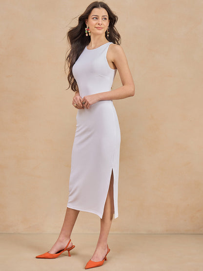 Side Slit Fitted Dress