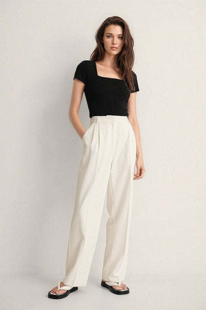 MWB Square Neck Short Sleeve Top