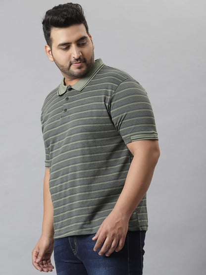 Striped Half Sleeve Casual T-Shirt