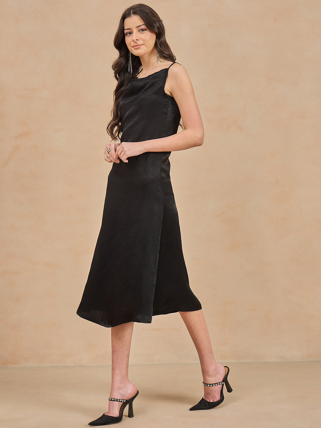 Cowl Neck Midi Dress